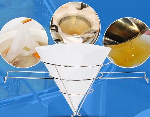 Food Grade Cooking  Oil Filter  Cone 10" Non-woven Filter Cones  500 Per Case