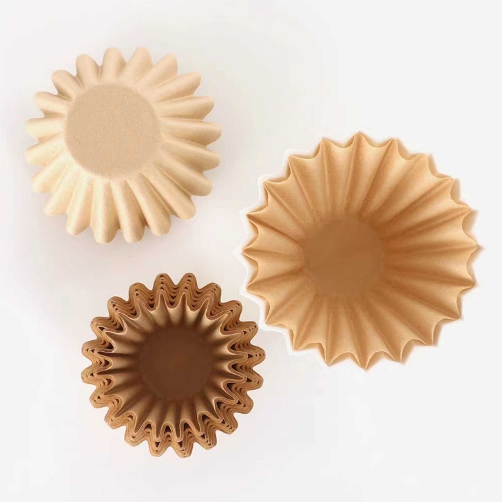 Factory Outlet Unbleached 8-12 Cup Basket Coffee Filters 100counts, Basket Style Brown or White Paper Coffee Filter